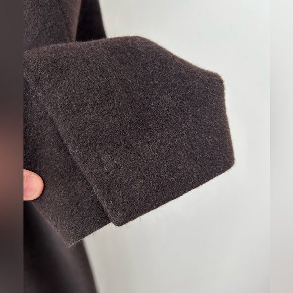 K.T Kyoko Katase Angola wool brown minimalist structured coat - Picture 15 of 15